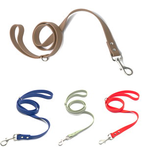 สายจูงสุนัขตะขอหมุนได้ห่วงพิเศษสายจูงสุนัขทำจากซิลิโคนพีวีซีบุนวมริบบิ้นกันน้ำแฟชั่นคลาสสิก - Product Image 2