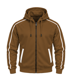 Ensemble de survêtement à capuche pour homme, directement de l'usine, veste de sport à fermeture éclair intégrale et pantalon de jogging, qualité supérieure, vêtements de sport pour la salle de gym, la course à pied - Product Image 3