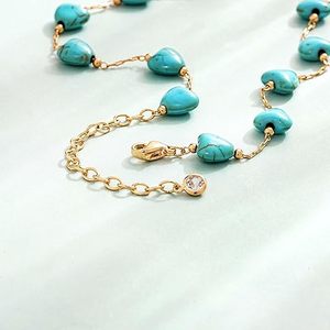 Collier pour femmes plaqué or 14 carats, collier ras du cou perlé en forme de cœur, style bohème, fait main, pour la plage, l'été, le quotidien, bijoux occidentaux, cadeaux - Product Image 2
