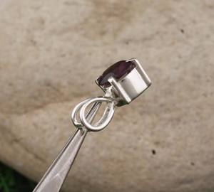 Colgante de Granate Rojo Natural Chapado en Platino Vintage al por Mayor, Plata de Ley 925, Amuleto de Gema Rosa, Joyería a Precio de Fábrica al por Mayor - Product Image 4