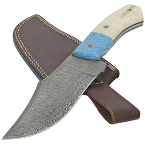 Couteau de chasse OEM avec lame en acier carbone et manche en bois dur pour la collection d'équipements de chasse et de camping en plein air - Product Image 1