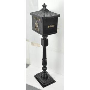 Outdoor Home Decoration Ground Mount Vintage Post <b>Box</b> With Pillar Stand Weather Resistance Durable Letter <b>Box</b> For Garden Decor - Product Image 4