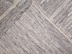 Abstract Pattern <b>Wool</b> Acrylic Flat Weave Rug Rectangle Handmade Scandinavian Style Living Room Area Rug with Fringe - Product Image 2