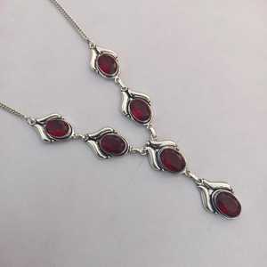 NIKHIL GEMS Magnifique pendentif vintage en grenat plaqué or, en argent sterling 925, fait main, bijoux en pierres précieuses, tiers - Product Image 2