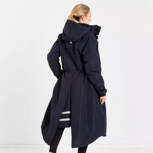 Custom Thick Fleece <b>Lined</b> Hooded Windbreaker Equestrian Horse Riding Winter Long Waterproof Warm <b>Coat</b> - Product Image 4