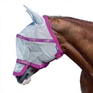 Masque anti-mouches pour chevaux, respirant, en maille, couvrant tout le visage et les oreilles, protection UV, réglable, anti-moustiques - Product Image 5