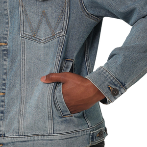 Veste en jean décontractée pour homme, 100% coton, tissu confortable et respirant, échantillon gratuit, vente en gros, personnalisable, meilleure qualité - Product Image 4