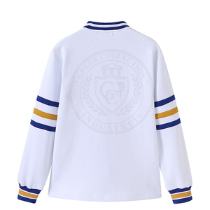 Cárdigan de punto blanco Sorority Zeta para mujer, suéter de manga larga de algodón con forro polar, bordado griego, letras ZPB, cuello en V, estilo universitario - Product Image 1