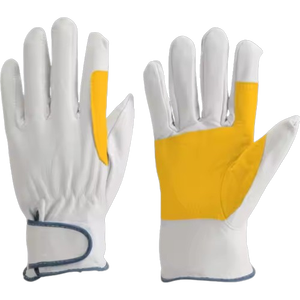 Wholesale Customizable Sheep Grain Leather Anti-Static Heavy Duty Industrial Safety <b>Gloves</b> General Purpose Adjustable Wristband - Product Image 5