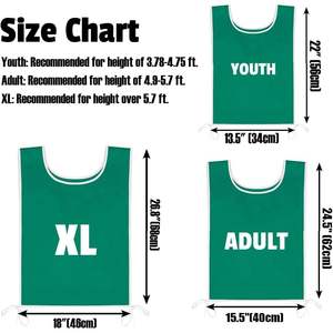 Baberos de entrenamiento de poliéster de 2 tonos 2025, chaleco para eventos deportivos, estilo delantal para adultos, golf y gimnasia, precio por pieza - Product Image 5