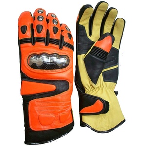 Custom color new style Genuine Leather Men's motorbike gloves custom logo wholesale price available Australia USA - Product Image 1
