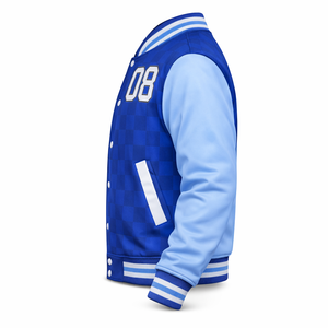 Chaqueta Varsity Negra Personalizada OEM, Lana con Mangas de PU, Cuello Alto, Transpirable, Estilo Urbano, Universitaria, Vintage, Otoño/Invierno - Product Image 3