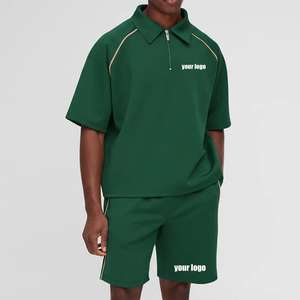 Ensemble de survêtements décontractés d'été personnalisés 2 pièces pour femmes, t-shirt à manches courtes en coton, ensemble de shorts d'été pour hommes, unisexe - Product Image 1