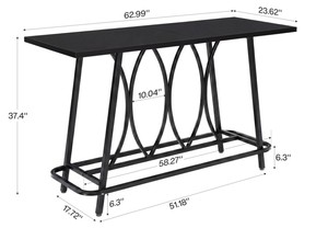 Table console moderne en métal avec base en tréteaux et design ovale pour l'entrée et le salon - Product Image 6