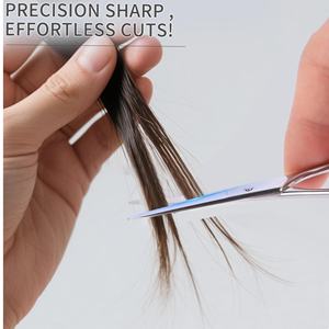 Tijeras Profesionales Multiusos de Acero al Carbono, Extra Afiladas, Punta Recta, para Diestros, Mango Mediano, para Cejas y Cabello - Product Image 3