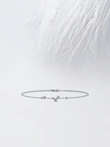 Bracelet en diamant de laboratoire serti clos, chaîne de diamants, bijoux fins pour femmes - Product Image 1
