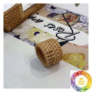 Anneau de serviette en rotin pour mariage, décoration de table pour les couples, les demoiselles d'honneur, les invités et la décoration rustique de la réception, meilleur prix - Troy - Product Image 6
