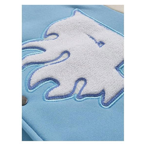 Chaqueta de Béisbol Varsity con Botones para Hombre, Chaqueta Letterman con Diseño Gráfico Moderno, Chaqueta Bomber Y2K, Estilo Preppy, Casual, Universitario - Product Image 4
