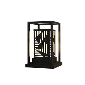Lámpara de Pared Decorativa Exterior Cuadrada Minimalista de Lujo, para Patio o Resort, de Acero Inoxidable, AC 200V E27 IP65, Negra - Product Image 1