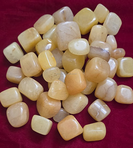 หินอัญมณีแกะสลักสีเหลืองส้มหินกรวดเป็นของขวัญสำหรับตกแต่งขนาดใหญ่ - Product Image 2