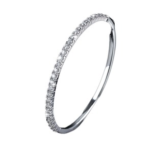 Good Quality Moissanite Diamond <b>Bangle</b> <b>Bracelet</b> in 925 Sterling Silver Luxury Jewelry for Anniversary Gift Available For Sale - Product Image 2