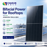 Panneaux solaires bifaciaux Jinko 635W de type N, double vitrage, efficacité 22,72 %, demi-cellules, module PV, garantie 25 ans, pour usage domestique
