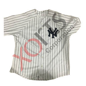 High Quality Custom Made Baseball Full <b>Button</b> Jersey <b>White</b> and Navy Blue Panel Baseball Full <b>Button</b> Jersey - Product Image 5