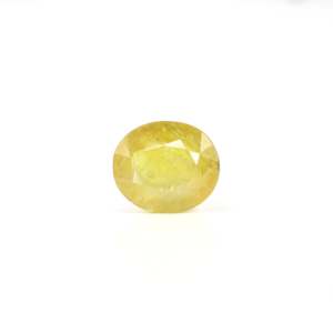 Loose 7.4 Carat Premium Yellow Sapphire Oval Cut Gemstone for Fine Jewelry - Product Image 1