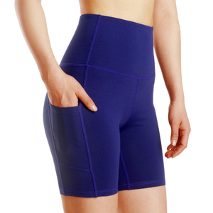 Shorts en jersey de coton pour femme, modèle délavé moyen, basique, foncé, tricoté avec impression numérique, vente en gros, OEM - Product Image 1