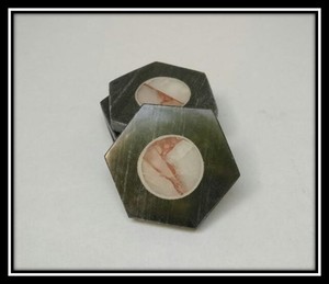 Natural Stone Marble Hexagon <b>Coaster</b> Set Handmade Decorative <b>Drink</b> <b>Coasters</b> for Coffee Table Home Dining Restaurant Bar Hotel - Product Image 6
