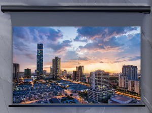 Điện tab-căng thẳng Màn hình máy chiếu 16:10 với vật liệu sợi thủy tinh, động cơ kéo xuống alr màn hình chiếu - Product Image 5