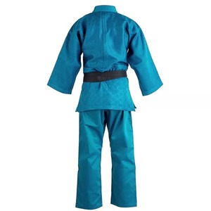 Judo Uniform 100% Cotton Adult Unisex Durable Regular Fit Plain Dyed <b>Blue</b> Black In-Stock - Product Image 2