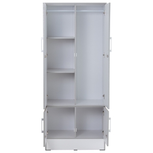 Armoire compacte à quatre portes avec serrure de sécurité, prix de gros, idéale pour appartements locatifs et dortoirs du personnel - Product Image 4