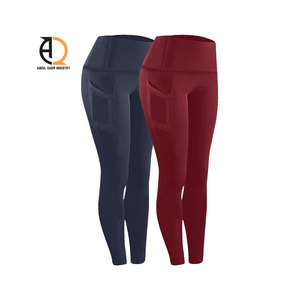 Leggings de sport pour femme à taille haute avec poches, effet ventre plat, extensibles dans les 4 sens, sans coutures, pour le yoga et l'entraînement, prix de gros - Product Image 3