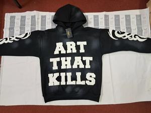 Ensemble de survêtement pour homme 2 pièces, veste à manches longues et pantalon, effet usé - Product Image 2