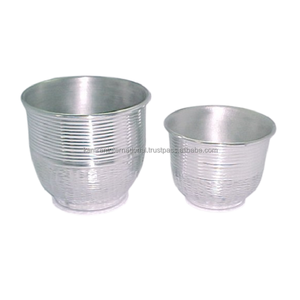 Lot de 3 pots de fleurs en métal avec manche en bois pour restaurant, jardin, accessoires pour pots floraux décoratifs - Product Image 5