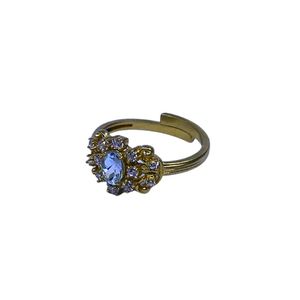 Anillo de Plata de Ley 925 Chapado en Oro con Turmalina Rosa y Topacio Blanco para Mujer, Joyería para Bodas - Product Image 2