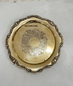Assiettes de présentation en PP de luxe vintage dorées, de haute qualité, durables, réutilisables, à design ajouré, pour mariages et fêtes - Product Image 6