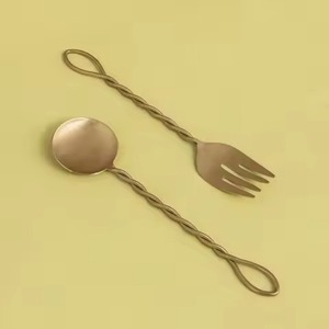 Golden Floral Salad <b>Servers</b> Metal Serving Set Elegant Tableware for <b>Buffet</b> and Dining - Product Image 4
