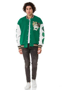 Blouson de baseball personnalisé avec logo sur mesure pour homme, en laine courte, vente en gros, broderie personnalisée, blouson universitaire - Product Image 2