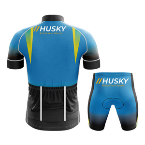 Jersey de Ciclismo Personalizado Azul de Manga Corta, Ecológico, 100% Poliéster, Unisex, Alta Elasticidad, Logotipo Frontal - Product Image 5