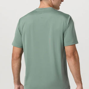 Service OEM, prix d'usine pour les commandes en gros, t-shirt homme à col rond, tissu doux, coupe décontractée et confortable, manches courtes. - Product Image 6
