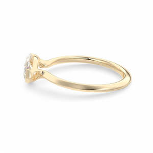 Bague de fiançailles minimaliste en diamant naturel taille marquise, solitaire, monture à griffes en or 14 carats, plaqué rhodium, certifiée IGI - Product Image 5
