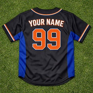 Camiseta de béisbol personalizada para escuelas, de secado rápido, transpirable, 100% poliéster, con nombre y número del jugador sublimados. - Product Image 2