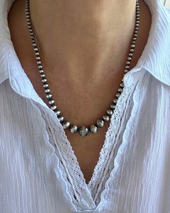 Collier de perles en argent sterling 925 noir et argent, bijoux élégants faits à la main, unisexe, mode haut de gamme, Imperial India Gems - Product Image 3
