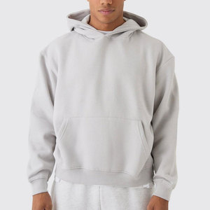 Sudadera con capucha de algodón polar de fabricante, con hombros caídos, personalizada, unisex, de peso pesado, oversize, lisa, estilo boxy para hombre - Product Image 1