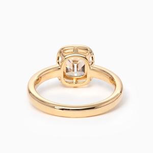 Bague de fiançailles solitaire en diamant de laboratoire 1,5 carat de type « ancienne mine » pour femme, en or 14 carats, bijoux fins, certifiée IGI, vente en gros - Product Image 3