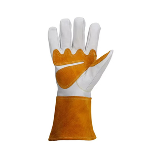 Custom Logo Leather Welding <b>Gloves</b> Heat Resistant Palm <b>Long</b> Length Anti-Slip Durable Straight Cuff Silicone-Free Latex-Free - Product Image 2