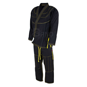 Kimono BJJ unisexe bleu foncé, mélange polyester/coton, coupe classique, respirant, séchage rapide, extensible, durable, taille adulte - Product Image 2
