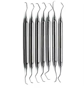 ชุดเครื่องมือผ่าตัดทางทันตกรรม 7 ชิ้น ยี่ห้อ Gracey Curettes Hu-Friedy Sickle Scalers สำหรับขูดหินปูน รากฟัน ลดการอักเสบ ขายดี - Product Image 4